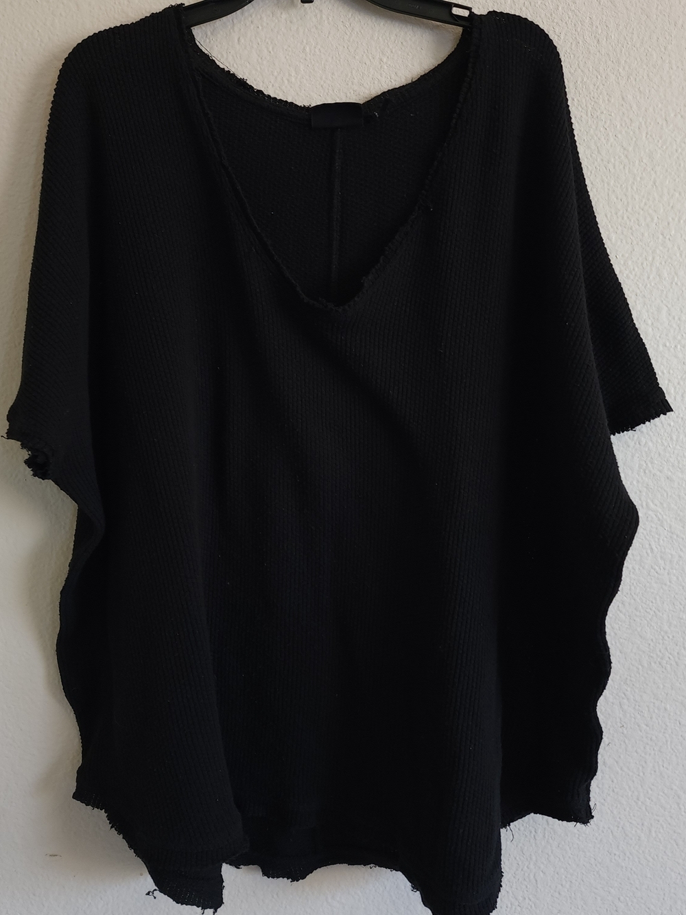 Urban Outfitters Out From Under Waffle Knit  Top Black L